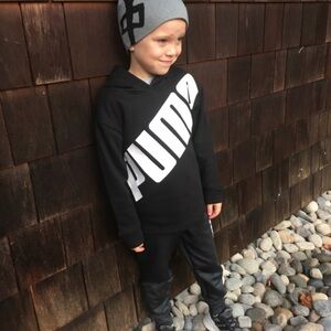 Kids 5y Puma Cross script Hoody